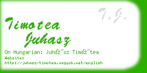 timotea juhasz business card